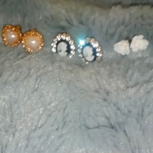Three beautiful pairs of earrings.